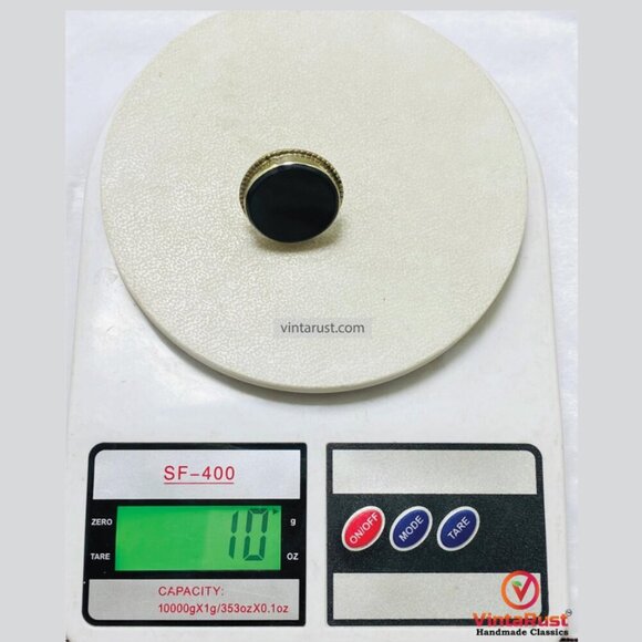 Classic Black Onyx Ring: Handmade Silver Adjustable Unisex Ring - Picture 6 of 6